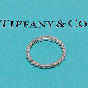 送料無料【希少】ティファニー ツイストリング　9号 指輪 TIFFANY&Co. 925シルバー 保存袋付き 廃盤 即決