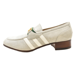 GUCCI グッチ×adidas 3STRIPE BIT loafers 3ストライプ ビット ローファー シューズ 702283 グレー