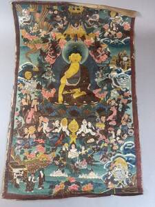 チベット 仏教 チベット密教 チベット仏教 タンカ刺繍 仏教美術 仏画 軸 検:中国 朝鮮 李朝 日本