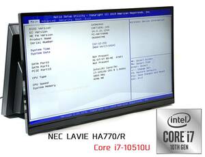 □【Core i7/第10世代/BIOS起動/ジャンク】 NEC LAVIE HA770/R Core i7-10510U RAM 4GB M.2無 HDD無 Blu-rayドライブ 一体型PC □ W01-0417