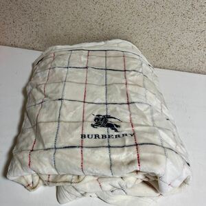 BURBERRY タオルケット 140cm×200cm 刺繍入り バーバリー 西川産業 ノヴァチェック 保管品　中古　綿100% 