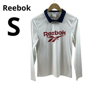 REEBOK リーボック ラグビー ポロシャツ ホワイト ヴィンテージロゴ S