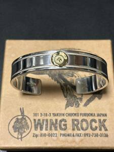 WING ROCK ウイングロック バングル 美品 入手困難 前崎リキ 福岡 ブレスレット 平打ち シルバー ゴローズ