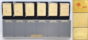 未使用 ZIPPO ジッポー オイルライター SOLID BRASS オーストラリア コアラ SOUTHERN CROSS 6点 セット 彫刻 USA製 ケース付 RL-273M/000