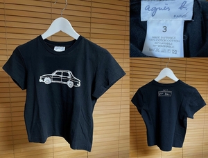 【激安 国内正規品 フランス製】agnes b.アニエスベー CAR 車 プリント 半袖 Tシャツ 3 ブラック系 COLLECTION T.SHIRT D