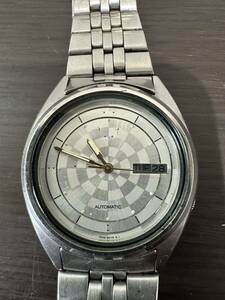 SEIKO セイコー セイコー5 デイデイト 自動巻き メンズ 腕時計 稼働 可動 7009-3180 AUTOMATIC 文字盤パーツ取れ ロゴなし