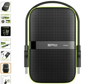 SILICON POWER PORTABLE HDD 4TB 2.5ICH USB3.0 IPX4 WATER-PROOF ANTI-SHOCK SP040TBPHDA60S3K