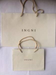 イング INGNI 紙袋 ショップ袋　ショッパー　2枚セット