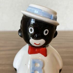 昭和レトロ 陶器 人形 黒人 男の子 貯金箱 アンティーク クロンボ フィギュア