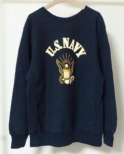 WAREHOUSE ウエアハウス 別注 Lot 483 U.S.NAVY リバースウィーブ スウェット XL 紺