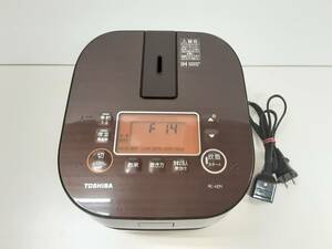 【A245】ジャンク品　TOSHIBA　東芝　備長炭かまど本羽釜　IHジャー炊飯器　RC-42PJ　グランブラウン　0.45L　2020年製　動作確認済