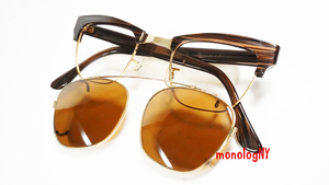 1960s ボシュロム B&L ビンテージブロー眼鏡フレーム 12KGF&レッドウッド タイタン AO アメリカンオプティカル クリップオンサングラス
