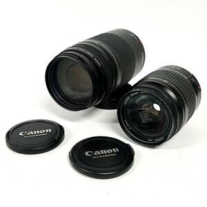 1円~【セット売り】キャノン Canon ZOOM LENS EF 75-300mm 1:4-5.6 Ⅱ 28-80mm 1:3.5-5.6 Ⅳ 一眼カメラ用 レンズ 付属品あり G102216