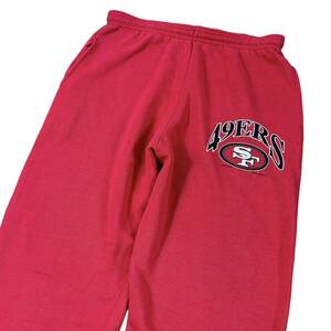 USA製 オフィシャル【49ERS】ヴィンテージ 90s スウェットパンツ M SF NFL アメフト チャンピオン アメカジ 古着 Lee サンフェード Y2K