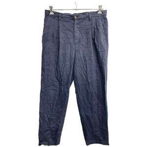 DOCKERS チノパン W36 ドッカーズ ビッグサイズ タック ネイビー コットン 古着卸 アメリカ仕入 2403-86