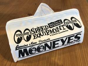 mooneyes キャンバス アイボリー ティッシュケース ティッシュカバー ムーンアイズ ガレージ 車 お部屋 などに