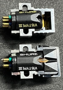 【白文字タイプ】SHURE V-15TypeIII MM型カートリッジ ＋黄文字タイプセット