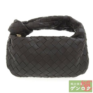 【中古】BOTTEGAVENETA ボッテガヴェネタ イントレチャート ミニジョディ ワンハンドル ハンドバッグ ショルダーバッグ ブラウン 【質屋】