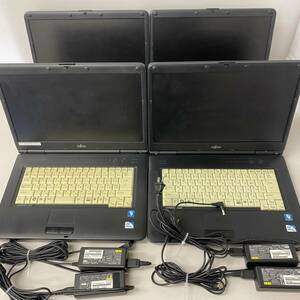 Lifebook a540/b/TOSHIBA 山売り ノートパソコン ラップトップ 現状品 起動確認のみ 4台セット 充電ケーブル付き FCH01X905