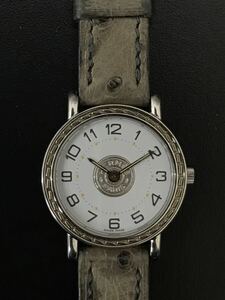 HERMES エルメス　時計　セリエ　デイト 腕時計 クォーツ 白文字盤 ラウンド 315588