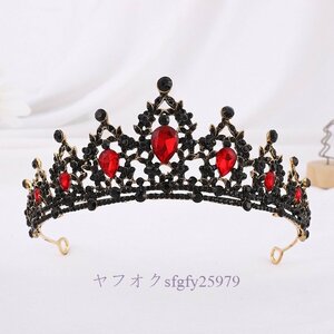 A841I☆新品人気王冠 ヘッドドレス ブライダル バロック調 ウエディング ヘッドジュエリー アクセサリー 姫様 誕生日 B