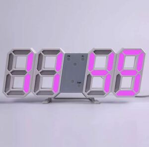 LED デジタル時計 壁掛け時計 置き時計 壁掛け 置時計 CLOCK 時計 アラーム インテリア ピンク 252