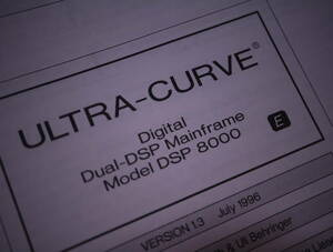 Behringer DSP8000 ultra-curve 取扱説明書