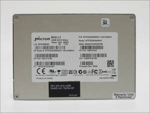 Micron 2.5インチSSD M550 MTFDDAK064MAY 64GB SATA #11961