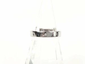 スタージュエリー　STAR JEWELRY　バンドリング　指輪　サイズ9号　K18/ホワイトゴールド　0.05CTダイヤモンド　YAS-7488