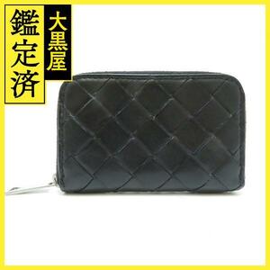 BOTTEGA VENETA ボッテガ・ヴェネタ イントレチャート コインケース ブラック カーフ【430】2148103639647