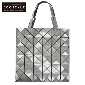 美品/ BAO BAO ISSEY MIYAKE バオバオイッセイミヤケ LUCENT METALLIC ルーセント メタリック トートバッグ グレー レディース