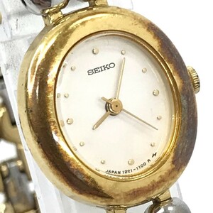 SEIKO セイコー 腕時計 1221-5790 クオーツ アナログ オーバル シルバー ゴールド コレクション ヴィンテージ 亀戸精工舎 1979年製