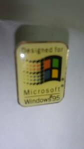 Windows95　ピンバッチ Microsoft Windows95 　非売品　 希少 貴重 入手困難品