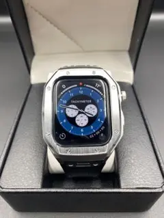 Apple Watch ステンレス バンド 44 45 シルバー G53-l