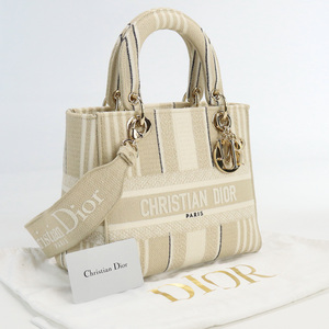 中古良品ディオールChristian Dior レディディオール ハンドバッグ M05650JAT ベージュ系 ランク：A us-2 2WAY