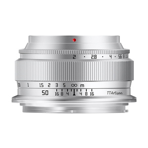 銘匠光学 TTArtisan 50mm f/2 キヤノンRFマウント rfレンズ シルバー 単焦点レンズ Canon EOS-R 標準