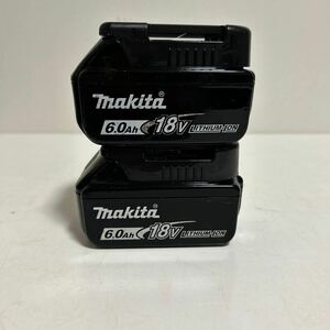 マキタ　Makita 純正　2個　Li-ion バッテリー　BL1860B 6.0Ah 18V 雪マーク マキタバッテリー　マキタインパクトドライバー　美品　動作品