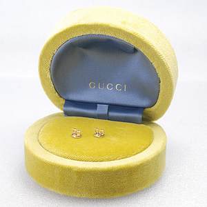 グッチ GUCCI Au750 ピアスのキャッチ/キャッチのみ 0.8g K18YG ゴールド ノンポリッシュ品(14670)