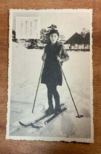 FF-9817 ■送料込■ 日本女性 スキー 美人 美女 女性 女子 スポーツ 雪景色 風景 冬 雪 レトロ 人 絵葉書 古葉書 写真 古写真 /くNAら