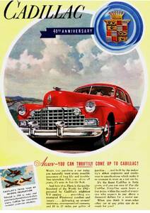 ◆1942年の自動車広告　キャデラック40周年記念　Cadillac　GM