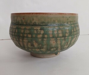 ● 茶道具　上野焼　茶碗　緑