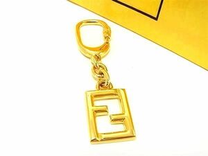 1円 ■極美品■ FENDI フェンディ キーホルダー キーリング チャーム レディース メンズ ゴールド系 BJ1264