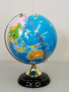 地球儀 高さ約44cm 台座鉄製 卓上 地勢図 世界地図 ビンテージ ソビエト ミャンマー 小学生 幼稚園 教材 知育玩具