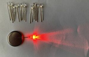 LED 超高輝度　クリア発光ダイオード 3mm 3Φ 赤色　レッド　Red color 10本セット