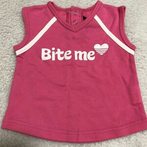 ●期間限定値下！ 美品 子供服 女の子 キッズ ピンク ノースリーブ Tシャツ ランニング シャツ EARTHMAGIC アースマジック 95 タンクトップ