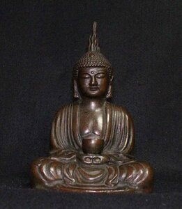 仏教美術◆仏像　銅製　20cm◆置物　ブロンズ像　