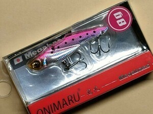 ルアー メガバス オニマル 8g [ピンクイワシ 銀ホロ] 水平姿勢 バラシ軽減フロントスイベル 小粒鉄板バイブ メタルバイブ シーバス 小場所