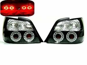 スバル インプレッサ WRX GD系 ブラッククロームメッキ LED テールランプ 左右 ライト リアテール クリア 黒 01y - 02y