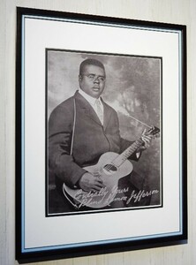 ブラインド・レモン・ジェファーソン/パブリシティー・フォト額装/Blind Lemon Jefferson/ブルーズギター/Blues Guitar/レトロビンテージ