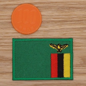 【Ｍサイズ】アイロンワッペン NO.996 ザンビア ザンビア国旗 世界の国旗【郵便定形】